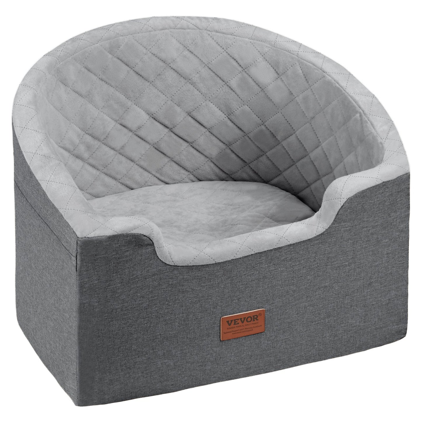Dog Booster Car Seat Pet Car Seat för små medelstora hundar upp till 55 lbs Grå