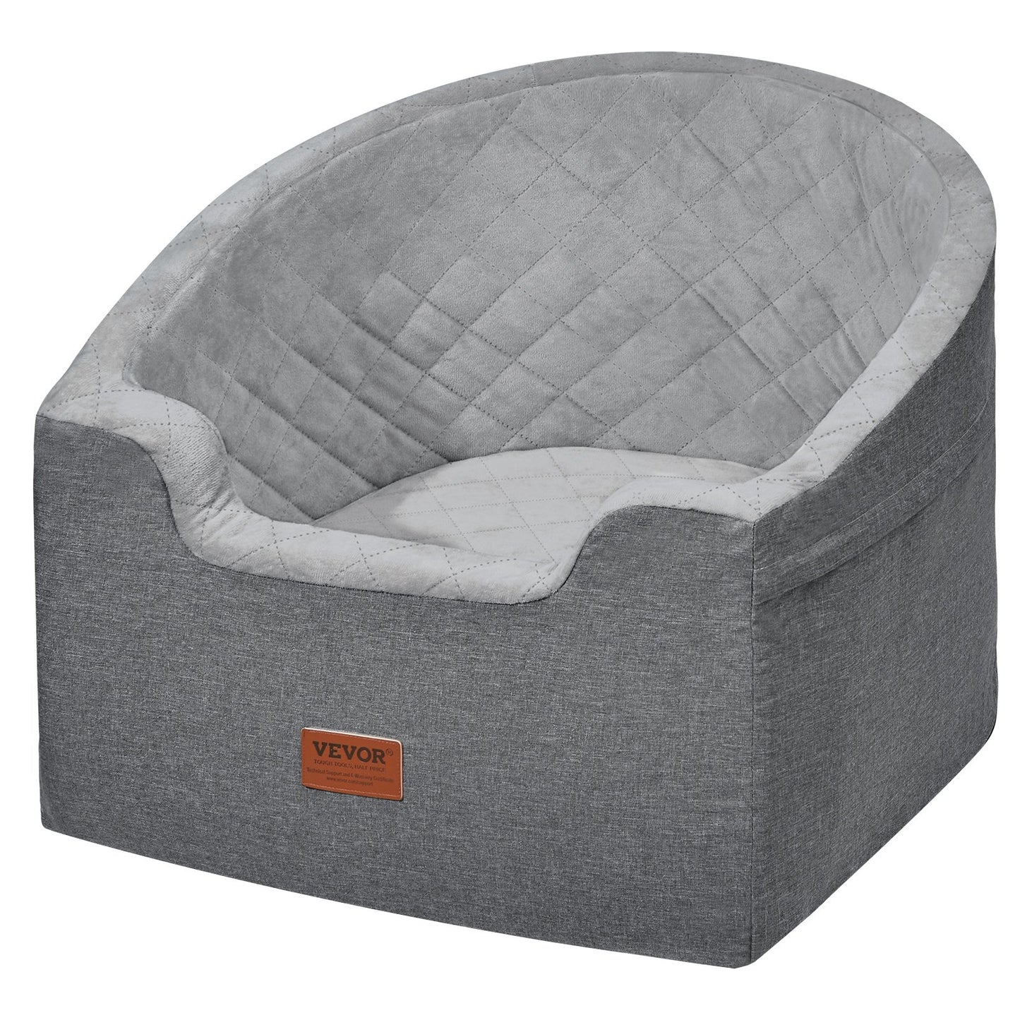 Dog Booster Car Seat Pet Car Seat för små medelstora hundar upp till 55 lbs Grå
