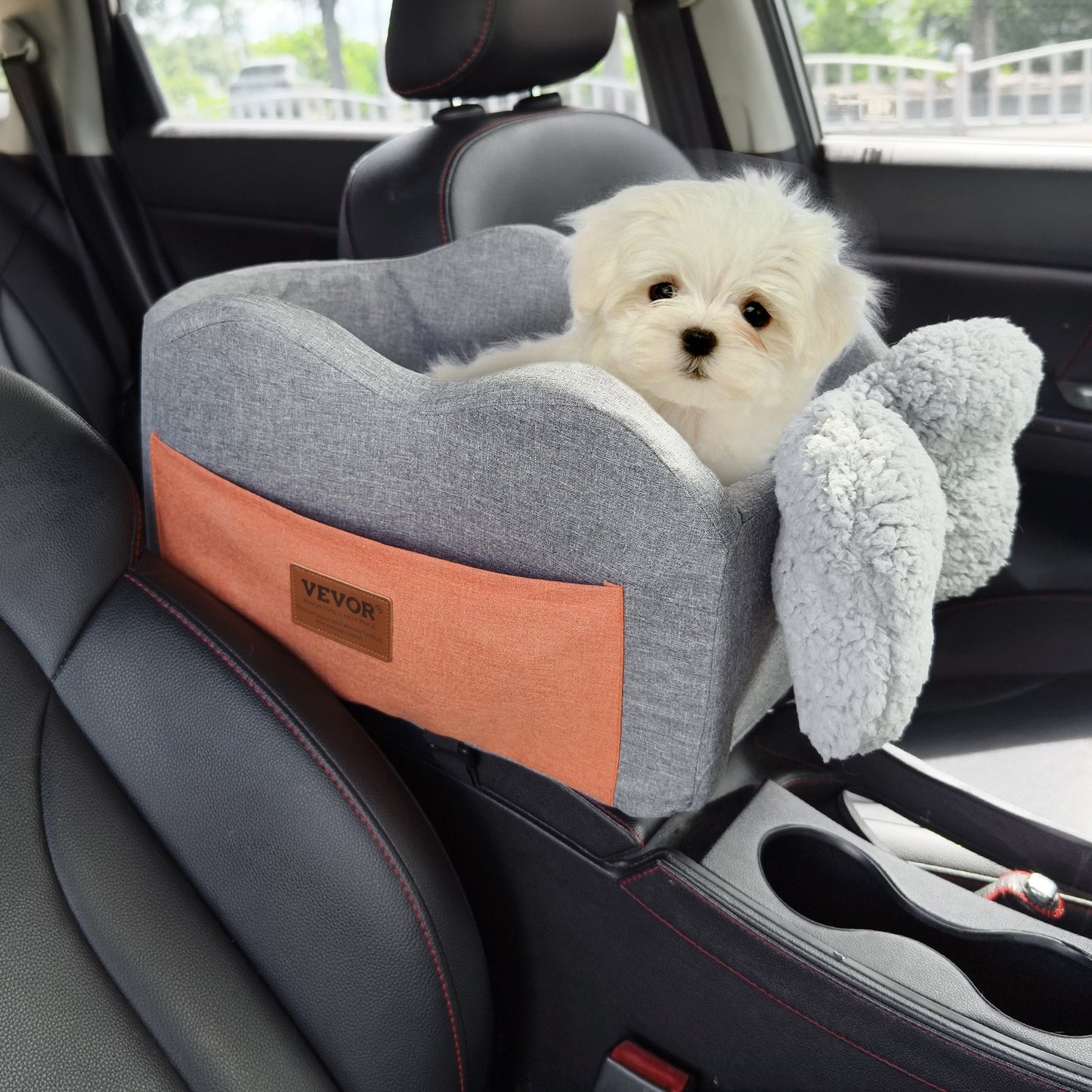 Center Console Dog Car Seat Hund Booster Car Seat för liten hund 8 lbs