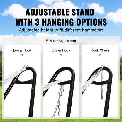 Steel Hammock Stand 550 lbs Capacity Hammock Frame Fits 8-13 ft Hammocks