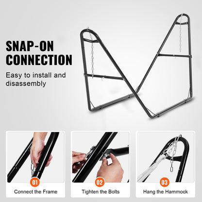 Steel Hammock Stand 550 lbs Capacity Hammock Frame Fits 8-13 ft Hammocks