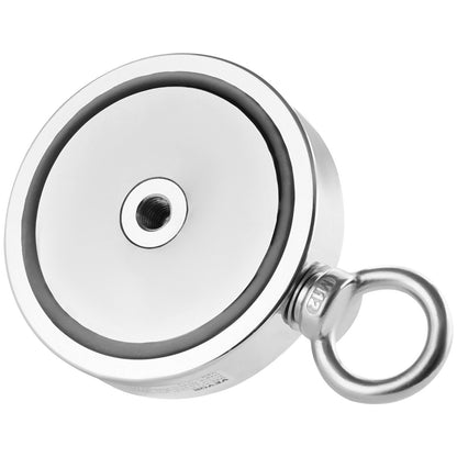 2000 LBS Strong Fishing Magnet Kit Dubbelsidig dragkraftsrep karbinhake