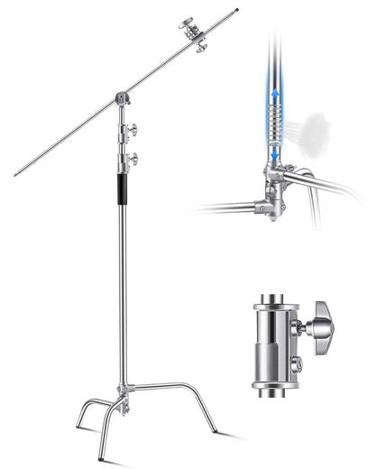 C-Stativ mit Auslegerarm Max. Höhe 10,83 Fuß/330 cm Fotolichtstativ