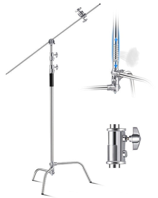 C-Stativ mit Auslegerarm Max. Höhe 10,83 Fuß/330 cm Fotolichtstativ