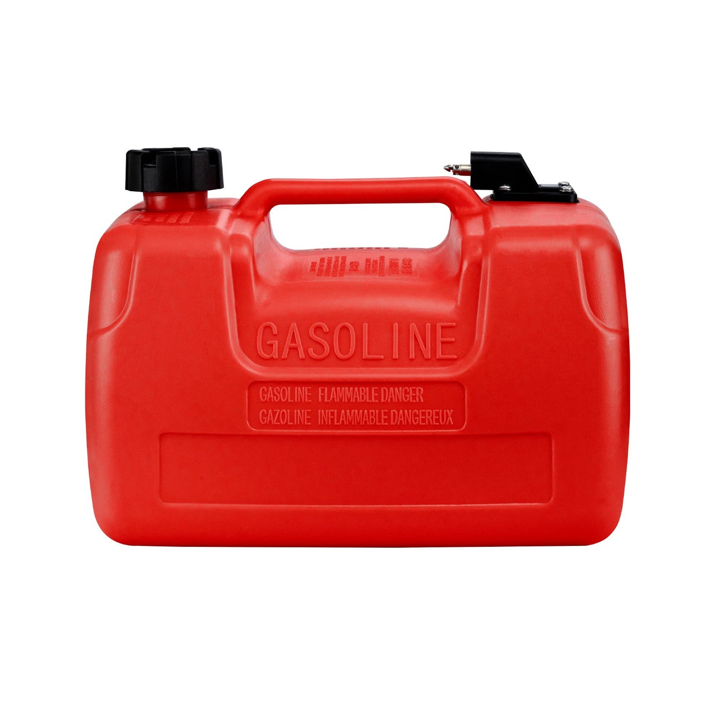 Marinbränsletank, 3,17 gallon/12L, bärbar bränslegastank för båtar för utombordsmotorbåtar, bränsletank för utombordare i plast med slang, lätt att bära för yacht, fiskebåt, däcksbåt, röd
