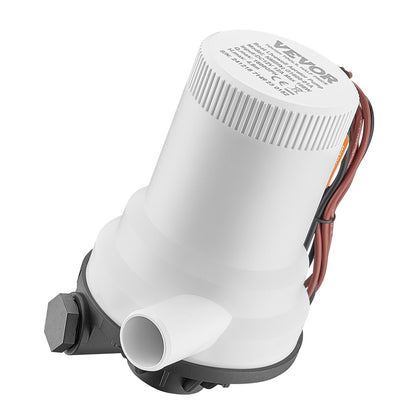 Livewell Pump for Boat 12V 1600GPH Livewell Aeration Pump Straight 2 Inlets