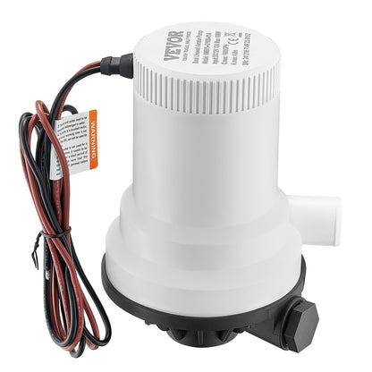 Livewell Pump for Boat 12V 1600GPH Livewell Aeration Pump Straight 2 Inlets