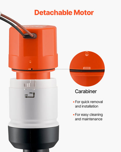 Livewell Pump for Boat 12V 500 GPH Livewell Aeration Pump Straight 2 Inlets