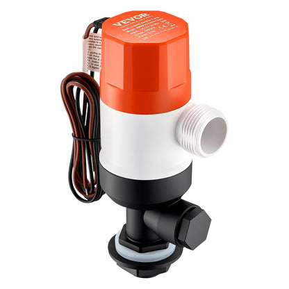 Livewell Pump for Boat 12V 500 GPH Livewell Aeration Pump Straight 2 Inlets