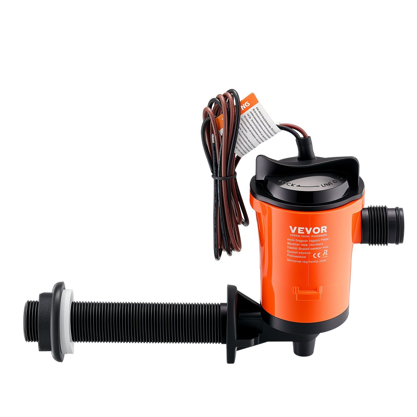 Livewell-pump för båt 12V 800 GPH 90°Livewell-luftningspump Baitwell-pump
