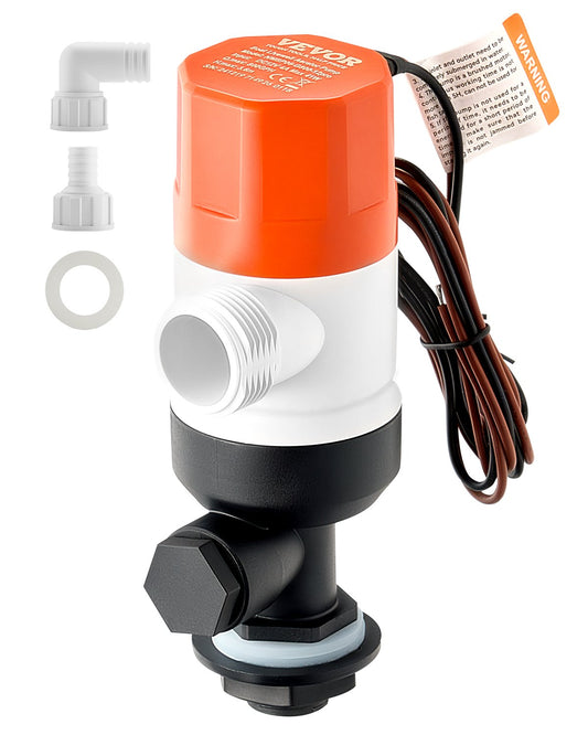 Livewell-pump för båt 12V 800 GPH Livewell-luftningspump Rak 2 inlopp
