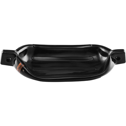 Boat Fenders Uppblåsbara Ribbade Boat Bumpers för dockning 6,5" x 23" Svart