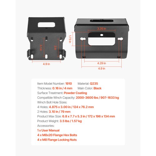 Vinschfäste för Honda Foreman och Rancher Rubicon-modeller (2014-2021) |  EU