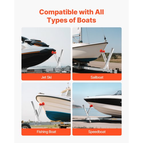 Bootswindenhalterung mit U-Bolzen für 76 mm B x 76-101 mm H Anhängerdeichsel | EU