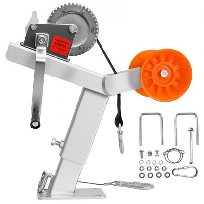 Boat trailer winch stand with reel 544 kg winch Boat winch mount