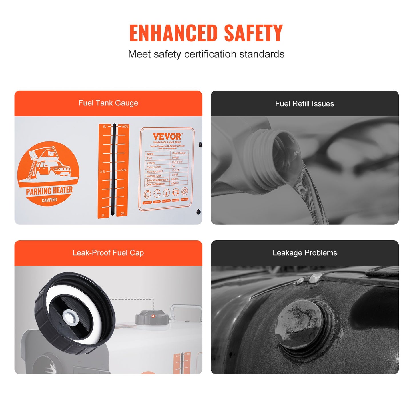 Diesel-Luftheizung, 12 V/24 V, 8 kW, Bluetooth-App-Fernbedienung für den Außenbereich