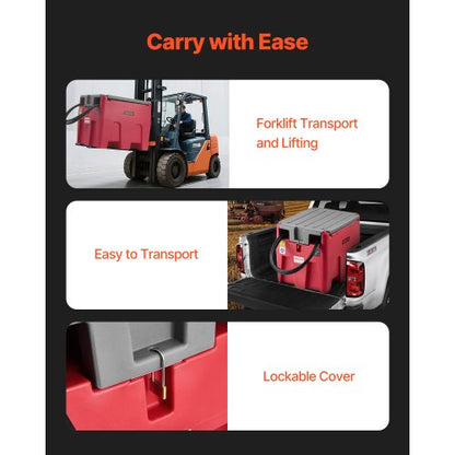 Bärbar Dieselbränsletank 58 Gallon Bensintank 12V Transferpump 10GPM