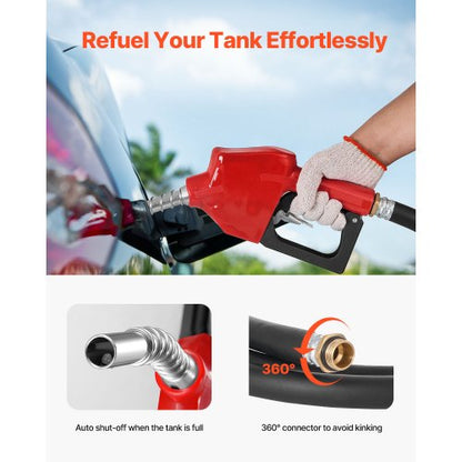 Tragbarer Dieseltank, 128 Gallonen Dieselkraftstofftank mit 12-V-Transferpumpe 10 GPM, Schwarz