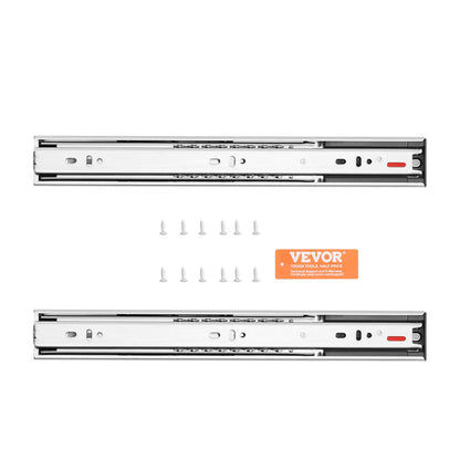 6 Pairs 457.2mm Drawer Slides Side Mounted Tracks, Heavy Duty Full Extension Steel Track, Soft-Close Silent Guide Slides Cabinet Kitchen Runners with Ball Bearings, 100 lbs Load Capacity