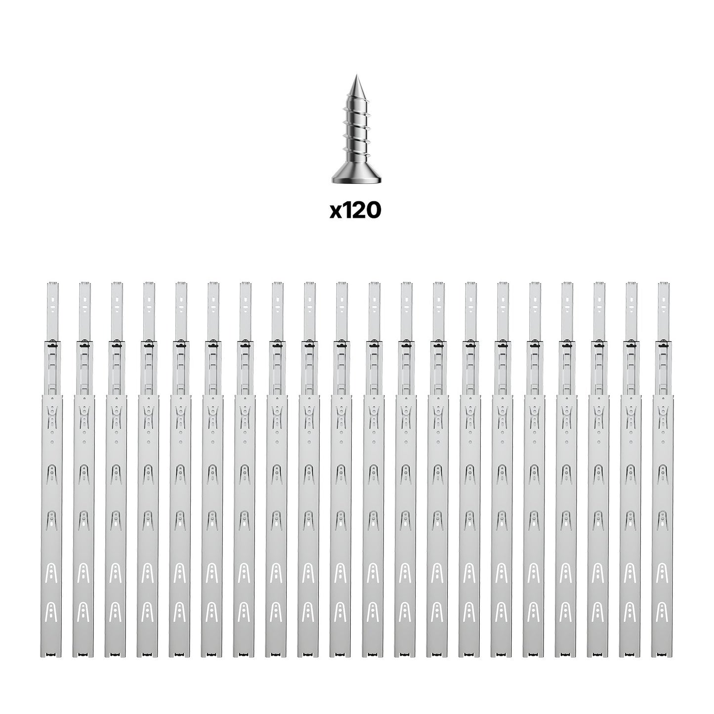 Drawer Cabinet Sliding Side Mount 22 Inch 10 Pairs 100 LB Load Change