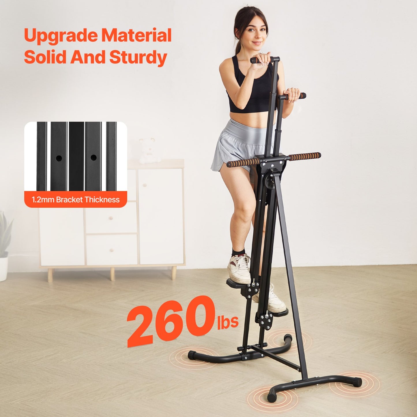 Stair Stepper Vertical Home Gym Cardio Climber Folding Workout Exercise