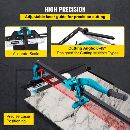 Manual tile cutter 1200mm Single rail Hand tool Cutting width Cutting thickness