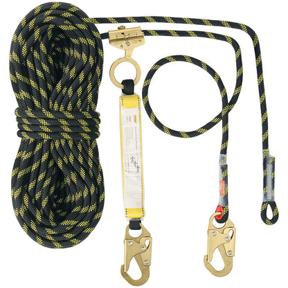 Vertical Lifeline 150 fot (45,7 m) utomhusklätterrep svart och gult