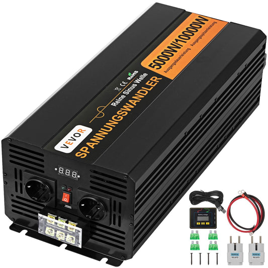 5000w 24v 230v Reiner Sinus-Wechselrichter-Generator 10000w Spitze Bequem