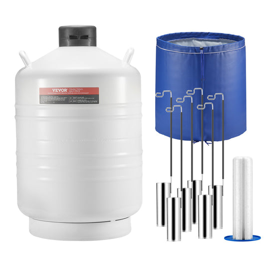 Flytande kvävetank 30 l aluminiumlegering LN2 behållare Dewar 6 kapslar