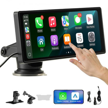 Bilstereo Radio CarPlay Pekskärm 10 tum Apple Android Auto Bluetooth