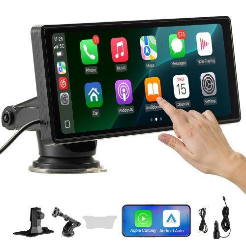 Bilstereo Radio CarPlay Pekskärm 10 tum Apple Android Auto Bluetooth