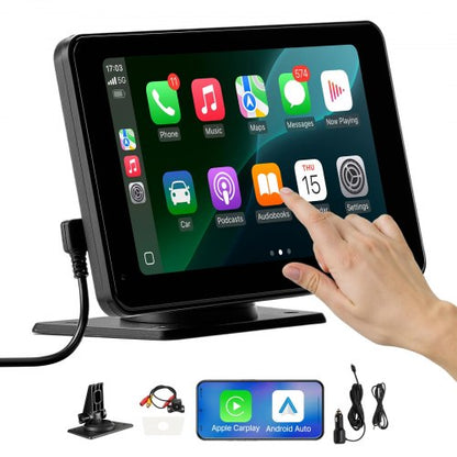 Bilstereo Radio CarPlay Pekskärm 7-tums Apple Android Automatisk backkamera