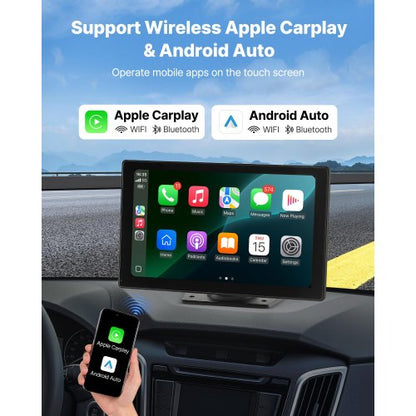 Bilstereo Radio CarPlay Pekskärm 9-tums Apple Android Fram-/bakkamera