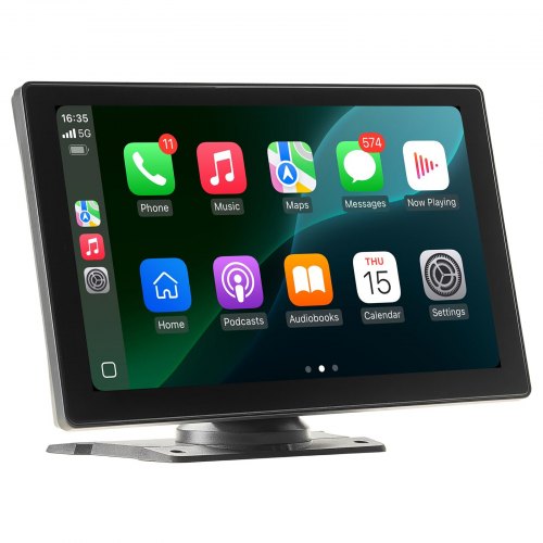 Bilstereo Radio CarPlay Pekskärm 9-tums Apple Android Fram-/bakkamera