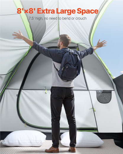 SUV Campingtält Utomhus SUV-tält med 2 dörrar Vattentätt för 5-8 personer