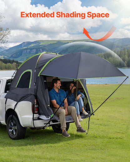 Truck Tent 8.0-8.2 Feet Waterproof PU2000 Truck Bed Camping Tent 2-3 People