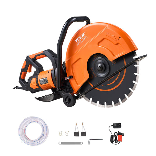 16'' elektrisk betongsåg våt/torrsåg med vattenpump och blad