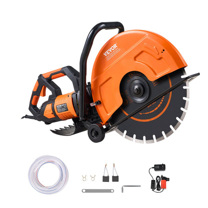 16'' elektrisk betongsåg våt/torrsåg med vattenpump och blad