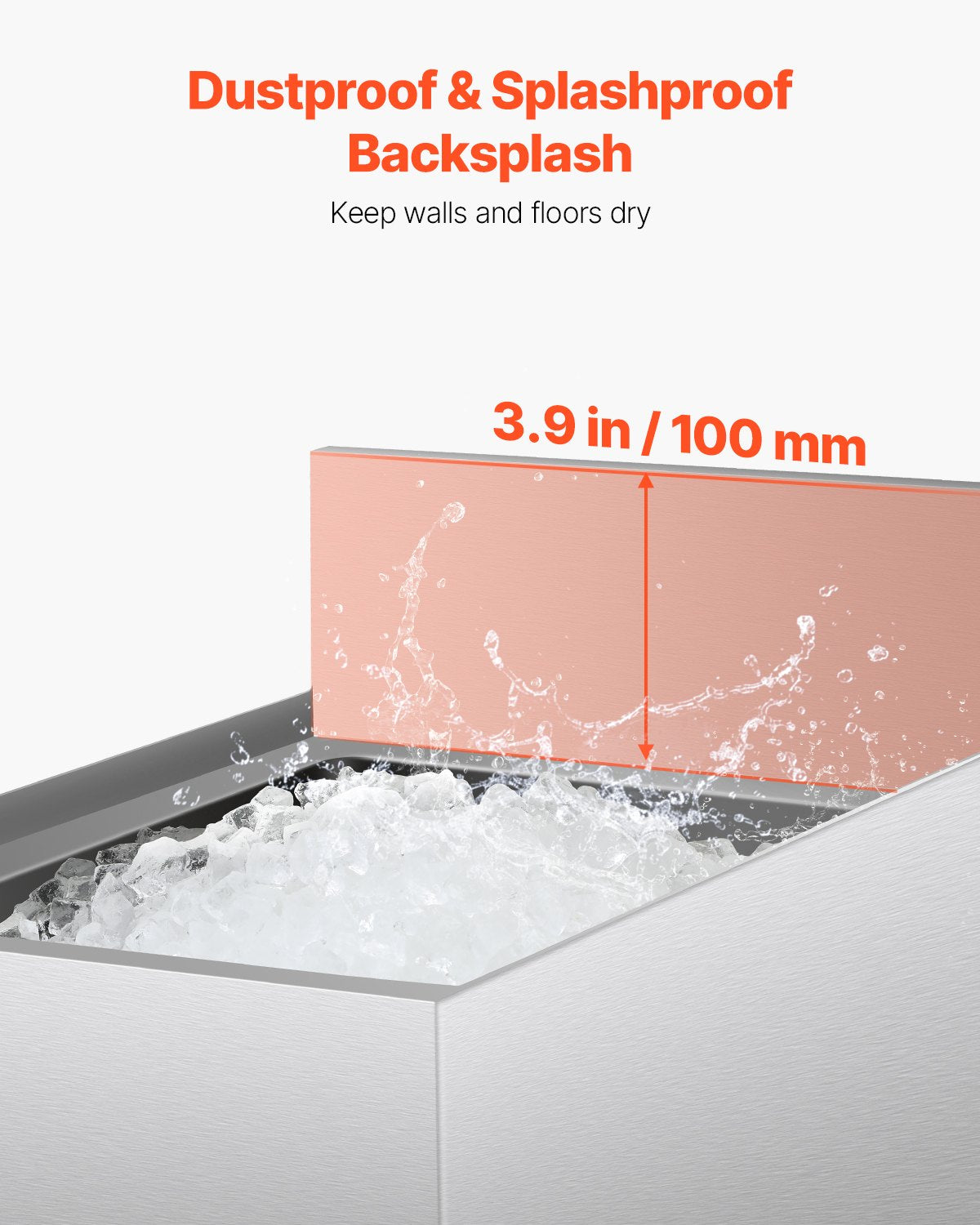 Commercial Ice Bin 28 L Underbar Ice Bin med Skjutlock Flaskhållare