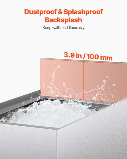 Commercial Ice Bin 28 L Underbar Ice Bin med Skjutlock Flaskhållare