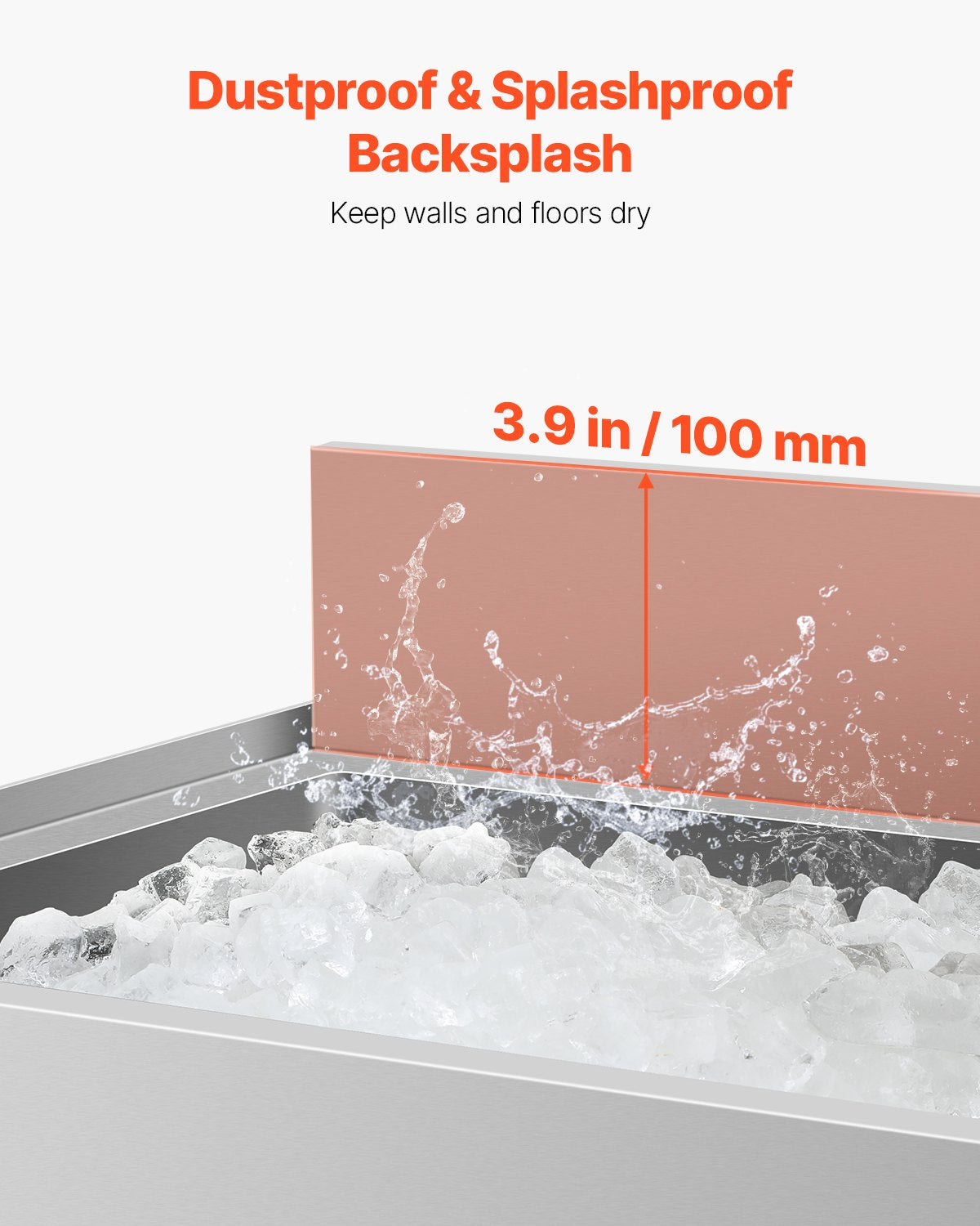 Commercial Ice Bin 78,4 L Underbar Ice Bin med skjutlock för kök