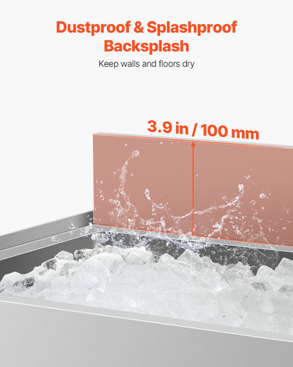 Commercial Ice Bin 78,4 L Underbar Ice Bin med skjutlock för kök