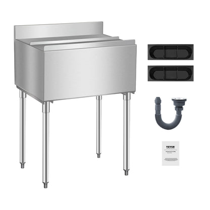 Commercial Ice Bin 78,4 L Underbar Ice Bin med skjutlock för kök