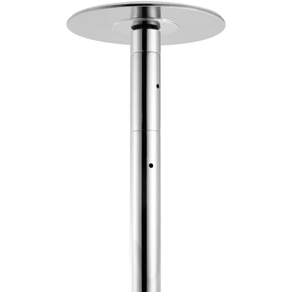 Professionell dansstång, spinnande statisk dansstångssats, bärbar avtagbar stång, 45 mm kraftig rostfritt stålstång, höjdjusterbar träningsstång, för träningshemklubbgym, silver