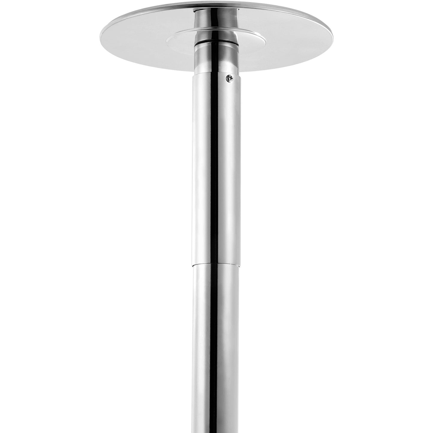 Professionell Dansstav, Snurrande statisk Dansstavsats, Bärbar, avtagbar stolpe, 45 mm kraftig rostfri stålstav, höjdjusterbar träningsstav, för träningshemklubbgym, Silver