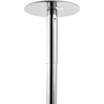 Professionell Dansstav, Snurrande statisk Dansstavsats, Bärbar, avtagbar stolpe, 45 mm kraftig rostfri stålstav, höjdjusterbar träningsstav, för träningshemklubbgym, Silver