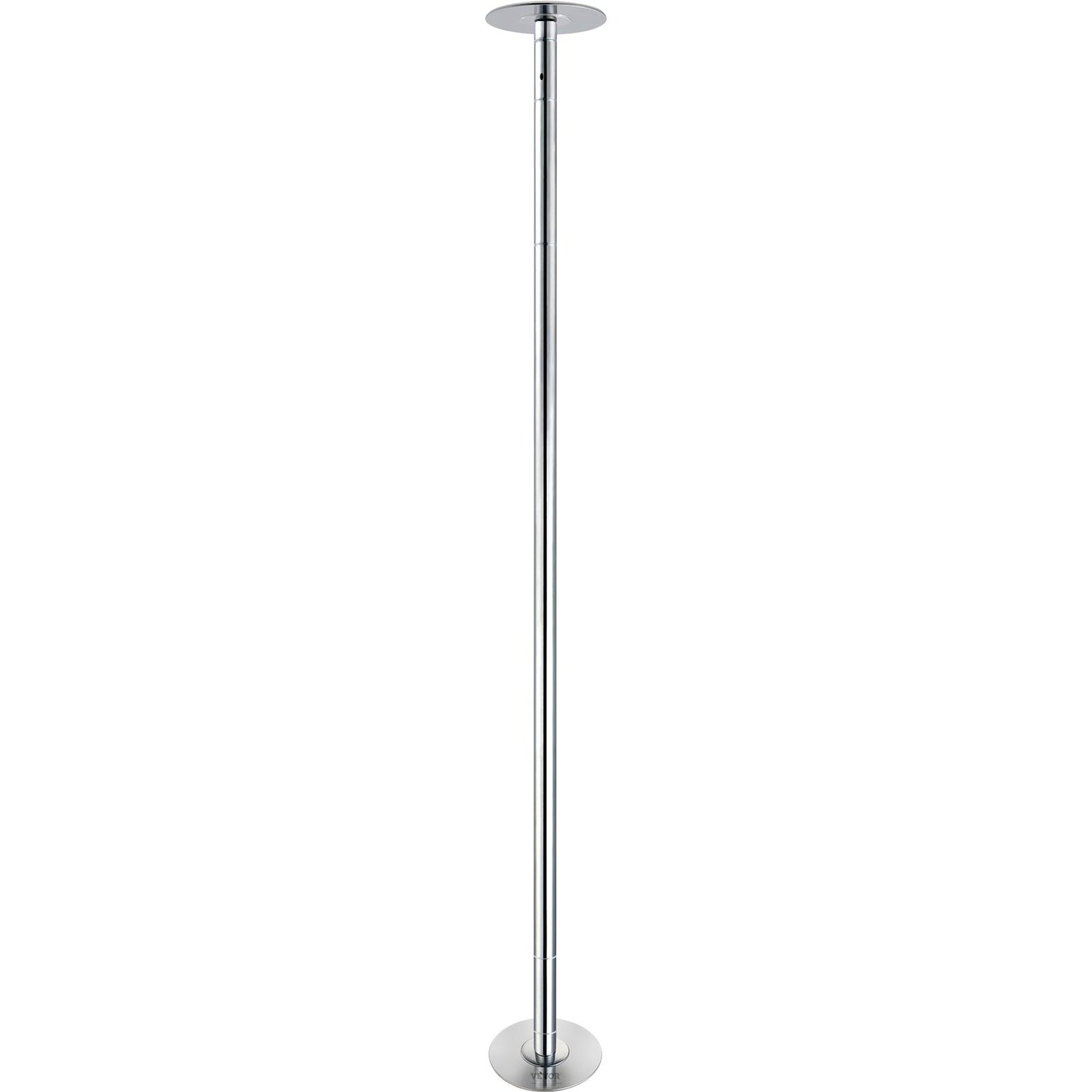 Professionell Dansstav, Snurrande statisk Dansstavsats, Bärbar, avtagbar stolpe, 45 mm kraftig rostfri stålstav, höjdjusterbar träningsstav, för träningshemklubbgym, Silver