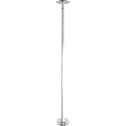 Professionell Dansstav, Snurrande statisk Dansstavsats, Bärbar, avtagbar stolpe, 45 mm kraftig rostfri stålstav, höjdjusterbar träningsstav, för träningshemklubbgym, Silver