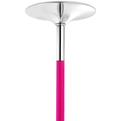 Professionell Dansstav, Snurrande statisk Dansstavsats, Bärbar, avtagbar stolpe, 40 mm Heavy-Duty Rostfritt Stål Stång, Höjdjusterbar Fitness Stång, För Träning Hemmaklubb Gym, Rosa