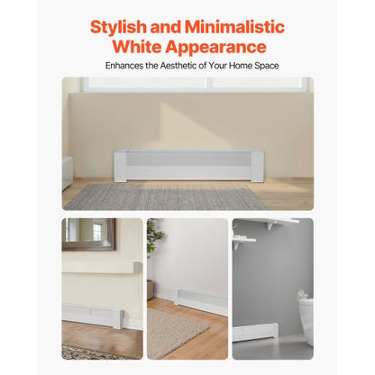 Golvlistervärmarskydd, Basic Series 916 mm Standard Elvärmare Frontskydd för Hemförbättring, Kraftigt Stål, Enkel Montering för Sovrum Byte av Gammalt Skydd, Vit |  EU